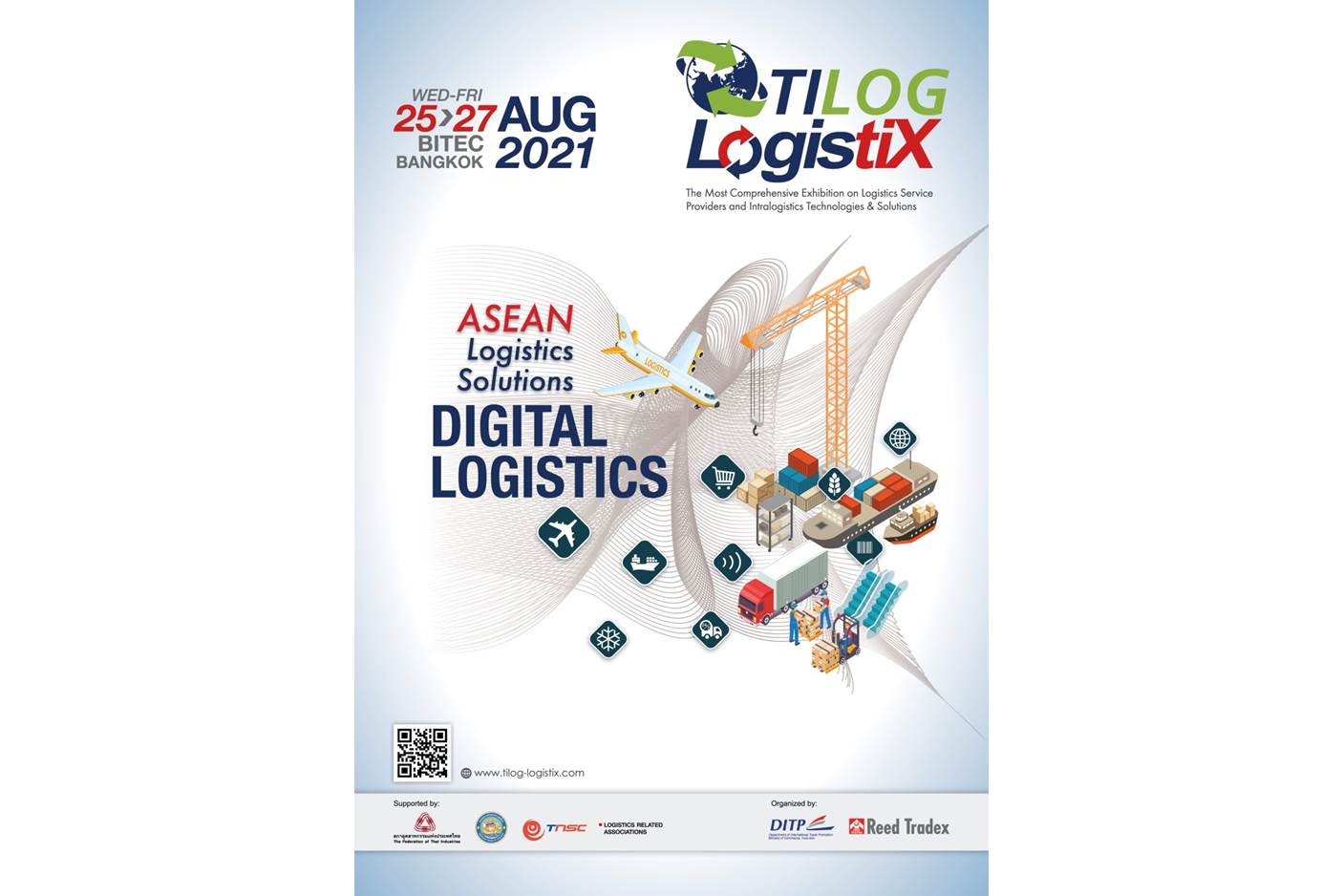 DITP เชิญชวนผู้ประกอบการโลจิสติกส์ เข้าร่วมงานแสดงสินค้า TILOG - LOGISTIX 2021  โชว์นวัตกรรม ขยายเครือข่ายธุรกิจจับคู่ผู้ซื้อทั่วโลก